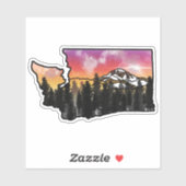 Washington farbenfroh aufkleber (Blatt)