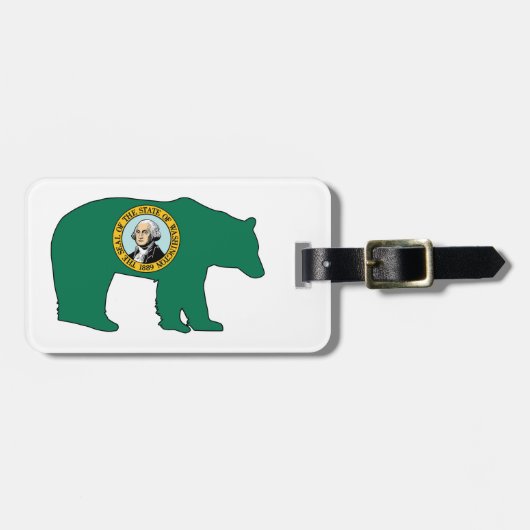 Washington Flag Bär Gepäckanhänger (Vorderseite horizontal)