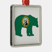 Washington Flag Bär Ornament Aus Metall (Rechts)