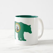 Washington Flag Bär Zweifarbige Tasse (VorderseiteRechts)