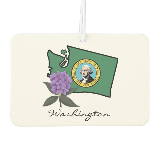 Washington Flag & Blume Pacific Rhododendron Autolufterfrischer (Rückseite)