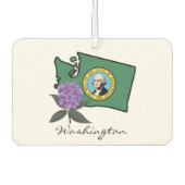 Washington Flag & Blume Pacific Rhododendron Autolufterfrischer (Vorderseite)