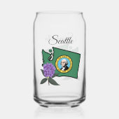 Washington Flag & Blume Pacific Rhododendron Dosenglas (Vorderseite)