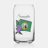 Washington Flag & Blume Pacific Rhododendron Dosenglas (Rückseite)