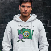 Washington Flag & Blume Pacific Rhododendron Hoodie