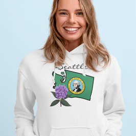 Washington Flag & Blume Pacific Rhododendron Hoodie