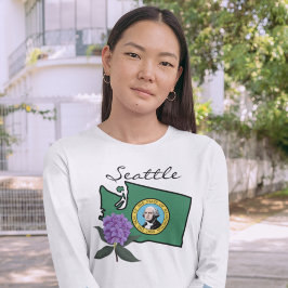Washington Flag & Blume Pacific Rhododendron T-Shirt
