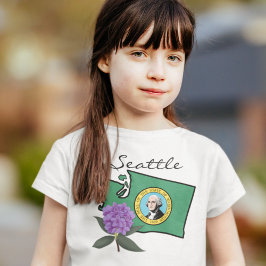 Washington Flag & Blume Pacific Rhododendron T-Shirt