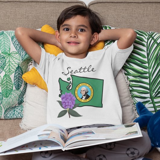 Washington Flag & Blume Pacific Rhododendron T-Shirt