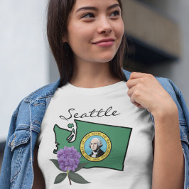 Washington Flag & Blume Pacific Rhododendron T-Shirt