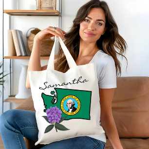 Washington Flag & Blume Pacific Rhododendron Tasche