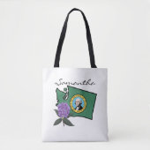 Washington Flag & Blume Pacific Rhododendron Tasche (Vorderseite)