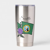 Washington Flag & Blume Pacific Rhododendron Thermobecher (Rückseite)