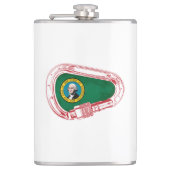 Washington Flag Climbing Carabiner Flachmann (Vorderseite)