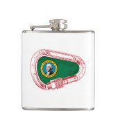 Washington Flag Climbing Carabiner Flachmann (Vorderseite)