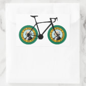 Washington Flag Cycling Rechteckiger Aufkleber (Tasche)