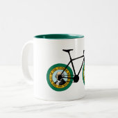 Washington Flag Cycling Zweifarbige Tasse (Vorderseite Links)