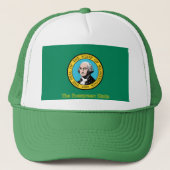Washington Flag Hat Truckerkappe (Vorderseite)