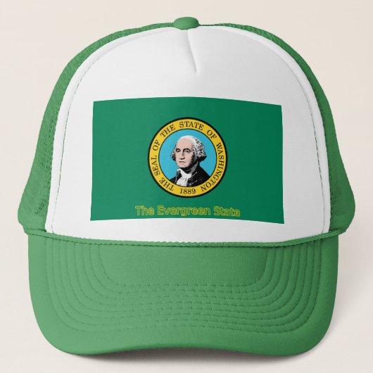 Washington Flag Hat Truckerkappe (Vorderseite)