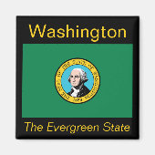 Washington Flag Magnet (Vorne)
