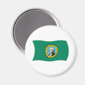 Washington Flag Magnet (Vorderseite/Rückseite)