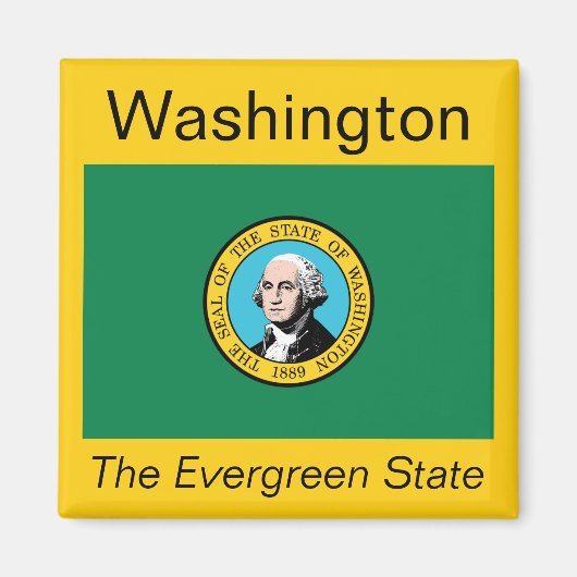 Washington Flag Magnet (Vorne)