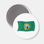 Washington Flag Magnet (Vorderseite/Rückseite)