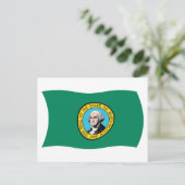 Washington Flag Postcard Postkarte (Stehend Vorderseite)
