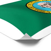 Washington Flag Poster Print (Ecke)