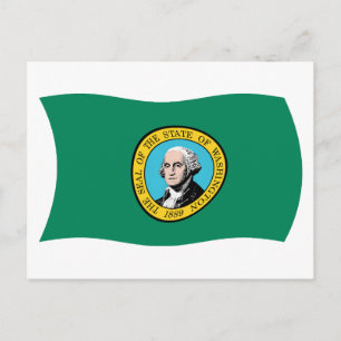 Washington Flag Postkarte