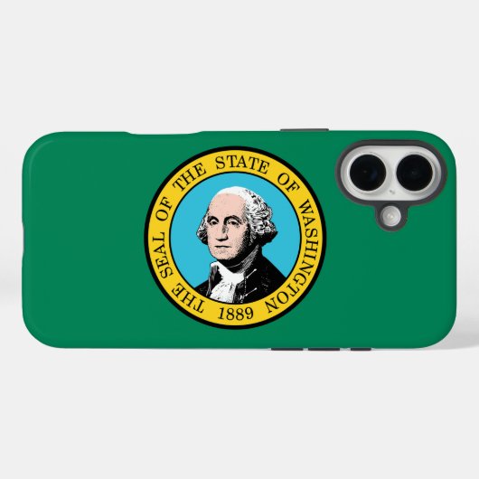 Washington-Flagge Case-Mate iPhone Hülle (Rückseite (Horizontal))