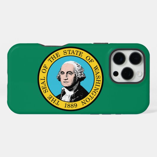 Washington-Flagge iPhone Hülle (Rückseite (Horizontal))