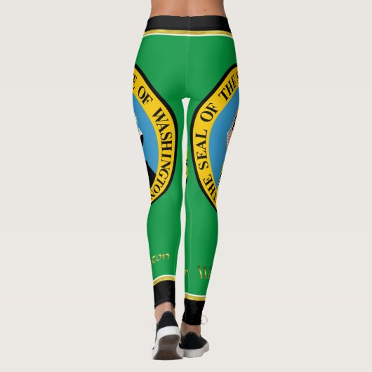 Washington-Flagge Leggings (Rückseite)