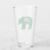 Washington-Flaggenbär Glas (Rückseite)