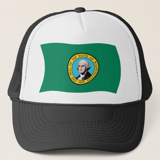Washington-Flaggenhut Truckerkappe (Vorderseite)