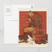 Washington - Freiheit und der Geist des Herrn Postkarte (Vorne/Hinten)