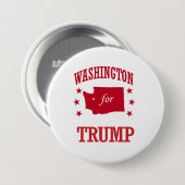 WASHINGTON FÜR DONALD TRUMP BUTTON (Vorne & Hinten)