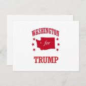 WASHINGTON FÜR DONALD TRUMP POSTKARTE (Vorne/Hinten)