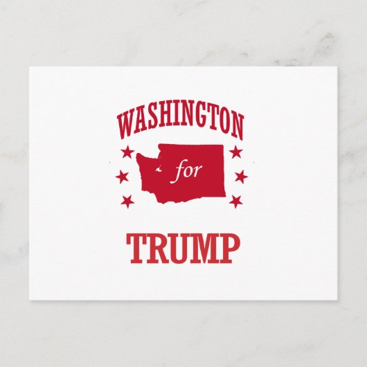 WASHINGTON FÜR DONALD TRUMP POSTKARTE (Vorderseite)