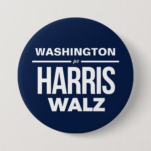 Washington für Harris Walz Button (Vorderseite)