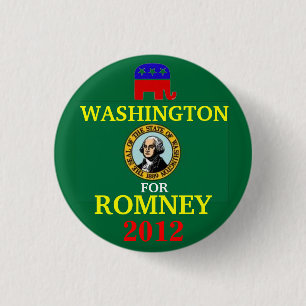 Washington für Romney 2012 Button