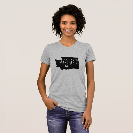 Washington Geboren und Raise Staat T-Shirt (Vorne ganz)