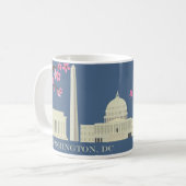 Washington, gezeichnete Iconic Anblick-Tasse DCs Kaffeetasse (Vorderseite Links)
