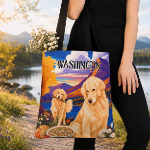 WASHINGTON • Golden Retriever • ArtMuse Journey Tasche