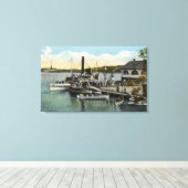 Washington, Gov. Endicott Steamers Docked Leinwanddruck (Insitu (Holzboden))