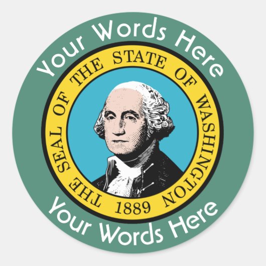 Washington Great Siegel Custom Sticker (Vorderseite)