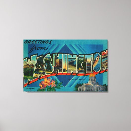 Washington - Großbuchstaben - Szenen 2 Leinwanddruck (Vorderseite)