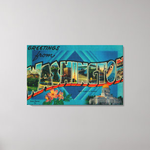 Washington - Großbuchstaben - Szenen 2 Leinwanddruck