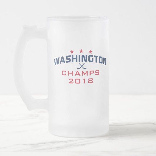 Washington Hockey Champions 2018 16oz Mattierte Ta Mattglas Bierglas (Links)