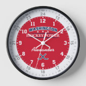 Washington Hockey Power 24 Stunden Wall Clock Uhr (Vorderseite)